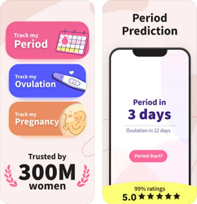 Period Calendar Period Tracker fertilidade e planejamento familiar