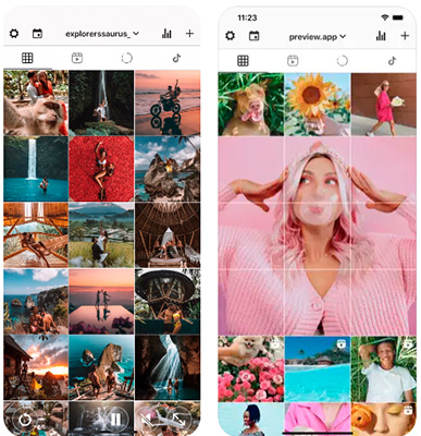 organizar instagram e facebook preview