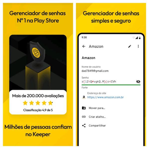 Keeper Aplicativos para gerenciar senhas do celular