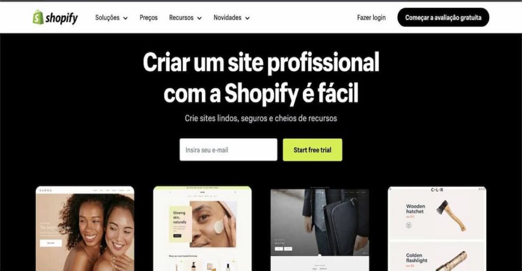 shopify ferramentas para criar sites