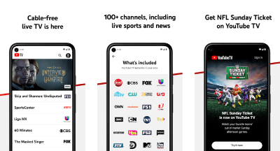 YouTube TV canais assistir esportes